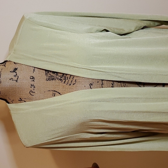 Matana pastel green open front cardigan sz Large - Picture 2 of 7